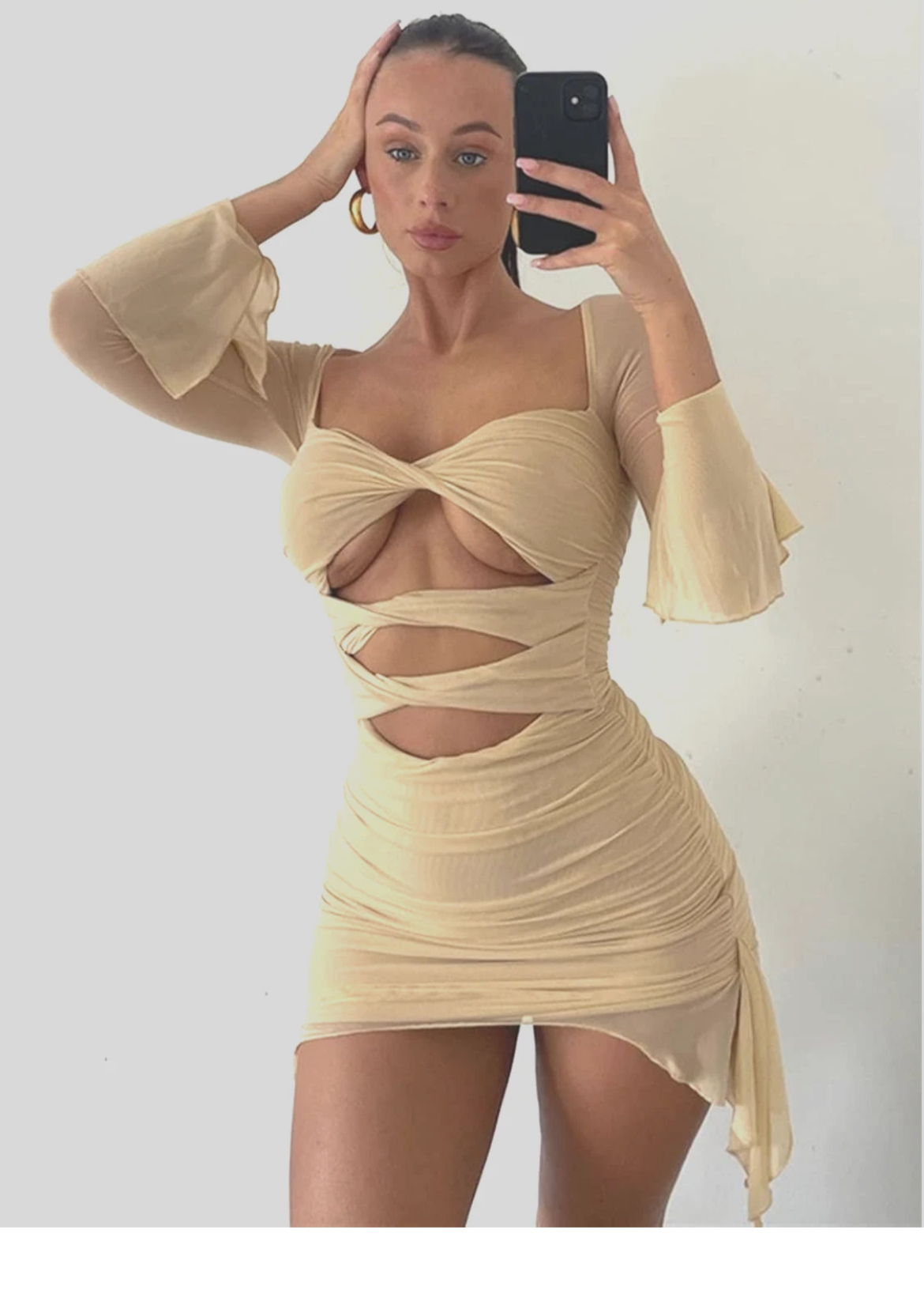 Twist Cut Out Bodycon Dress