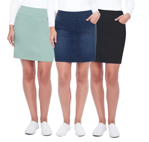 Ladies Faux denim short skirts